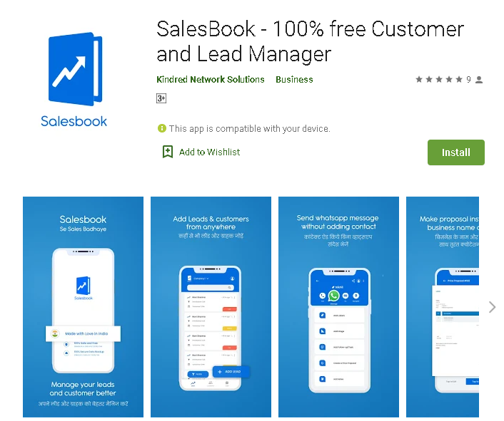 SalesBook - 100% free Customer and Lead Manager