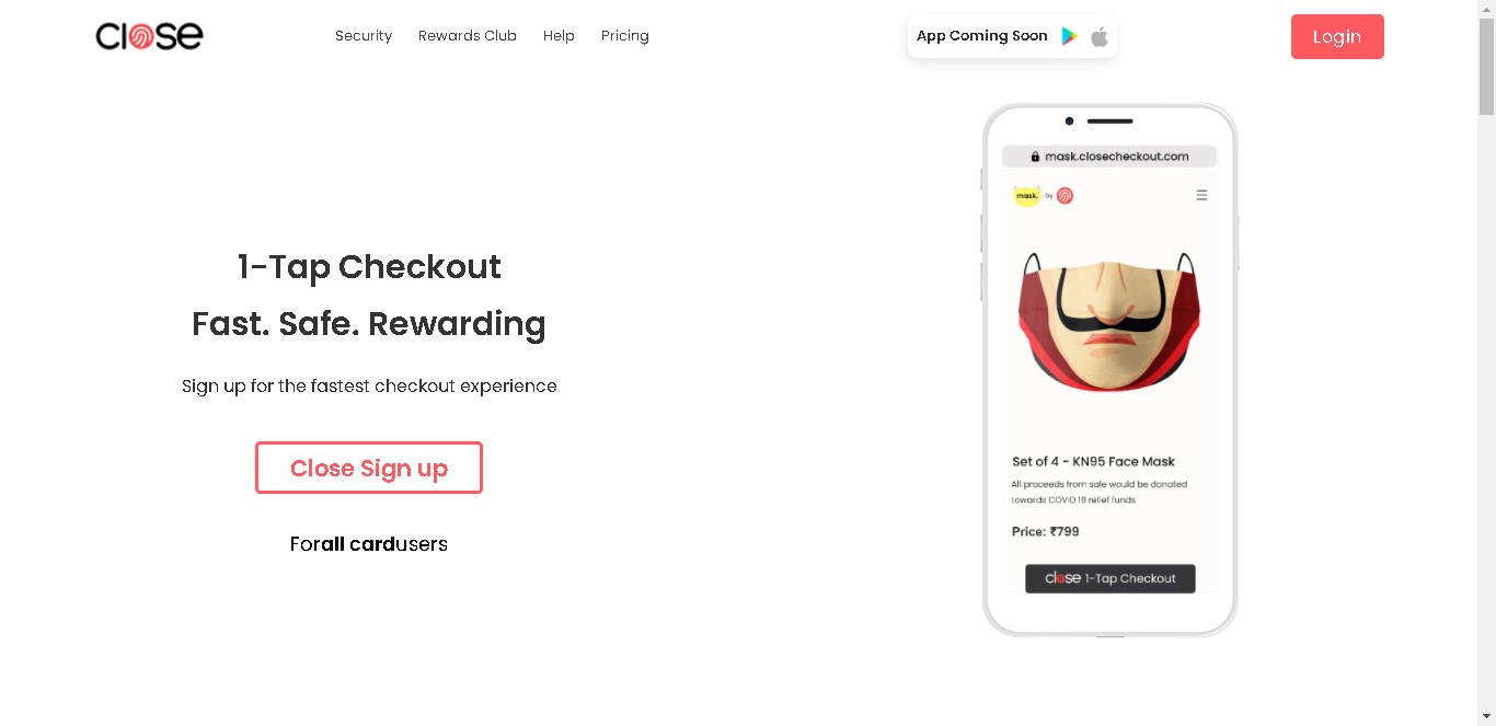 Close Company - 1-Tap Checkout Fast. Safe. Rewarding